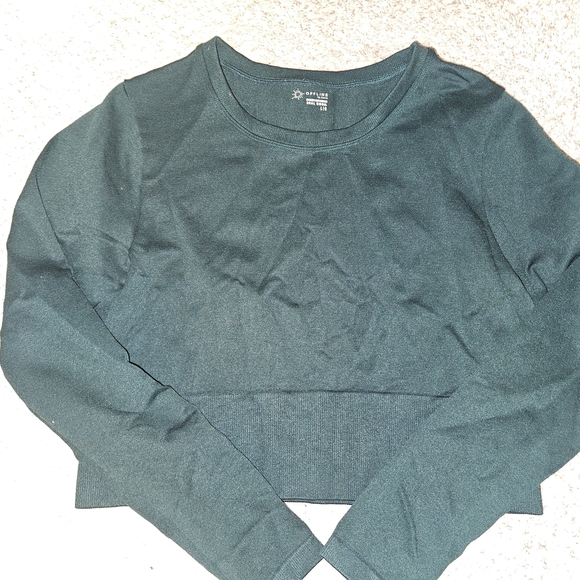 Dark Green Long Sleeve Top - Picture 3 of 4